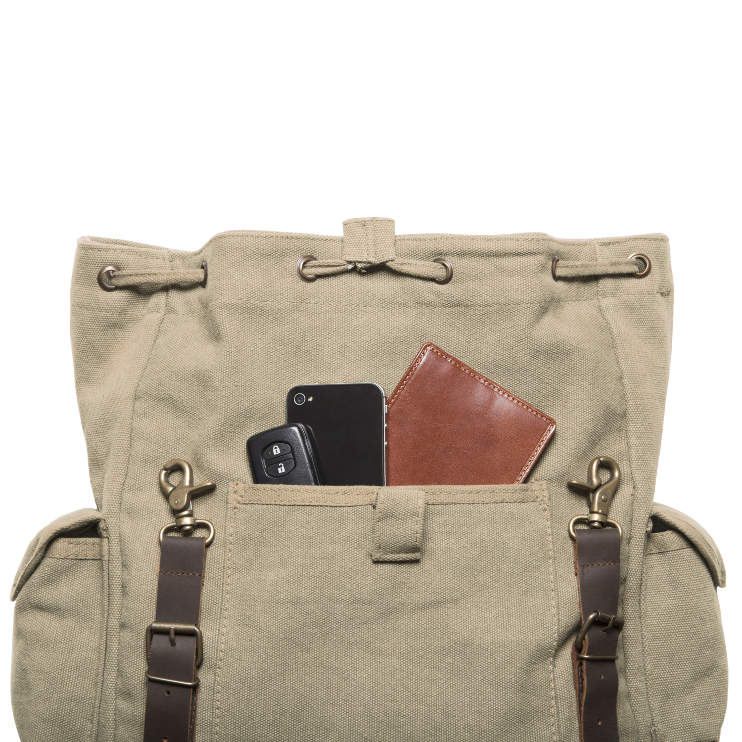 Jeep An American Tradition Vintage Canvas Rucksack Backpack with